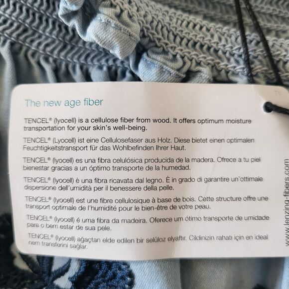 NEW Love Tree Plus Size 1X Blue Cotton Blouse Embroidered On & Off Shoulder - Picture 13 of 13